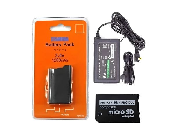 &uu COMBO PSP BATERIA + TRANSFORMADOR + PRODUO PSP